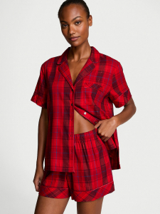 Flannel Short Pajama Set