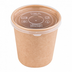 Упаковка - стакан с крышкой 520 мл, Крафт