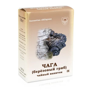 Чага (березовый гриб) чайный напиток, 50 г 