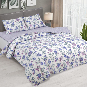 Постельное белье Незабудка с наволочками 50х70 (поплин DE LUXE)