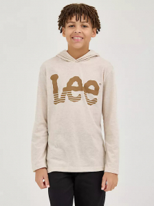 Boy's Stripe Twitch Logo Hoodie Tee