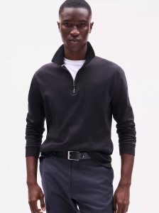 Regular Fit Zip Long-Sleeve Polo