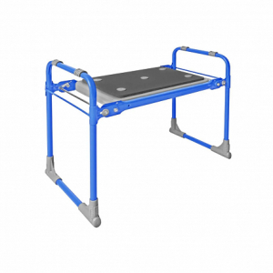 Скамейка садовая с мягким сиденьем складная 2 голубой