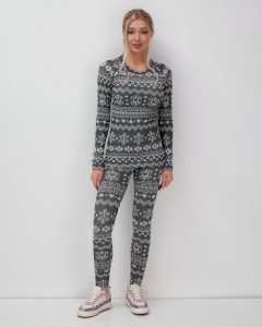 Комплект женского термобелья серого цвета 2520Sr