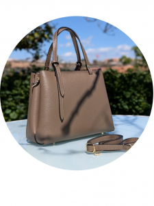 Итальянская сумка из натуральной кожи PELLE Kadrya piedra