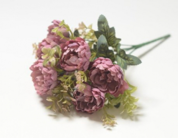 Искусственные цветы, Ветка в букете пион 7 веток (1010237)