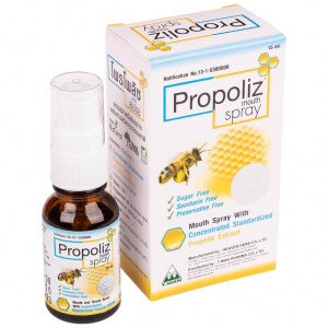 Натуральный Тайский спрей от боли в горле с прополисом Propoliz Mouth Spray, 15 ml.