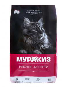 Сухой корм для взрослых кошек «МУРРКИЗ», мясное ассорти, 10 кг