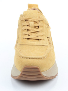 04-PDJ88-1 SAND Кроссовки демисезонные женские (натуральная замша, текстиль)