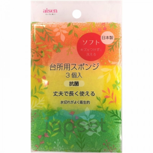 Aisen Набор мягких губок для мытья посуды, 3 шт