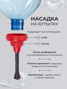 Рукомойник-насадка на бутылку 0.5-5