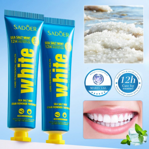 Зубная паста МОРСКАЯ СОЛЬ И МЯТА отбеливающая Sadoer White, 30 гр.