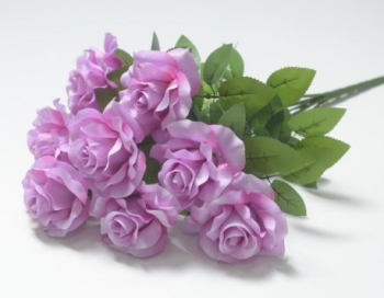 Искусственные цветы, Ветка в букете роза 9 голов (1010237)