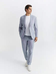 Брюки из хлопка и льна