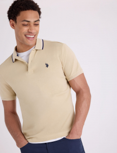 SLIM FIT TIPPED INTERLOCK POLO SHIRT
