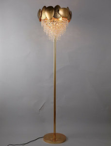 299-254 Напольная лампа (х1)Кристаллы, нержавеющая сталь