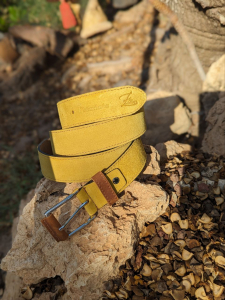 Ab.Zapatos Pelle cinturon (140) Amarillo