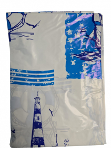 Штора п/э 180*180 Корабли бел.Мульт