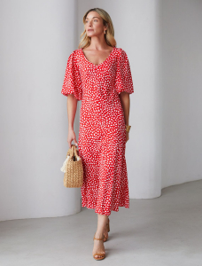 Платье женское красный