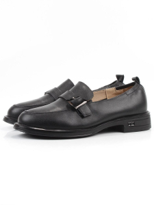03-PDEB102-1 BLACK Лоферы женские (натуральная кожа)