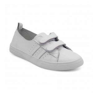 Кроссовки из натуральной кожи PDH241-1 белые