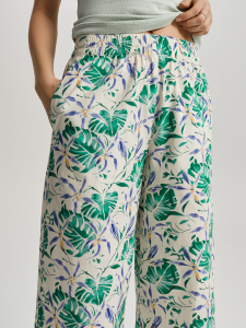 Брюки с флористическим принтом