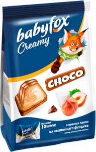 «BabyFox», конфеты вафельные Creamy Choco, 100г