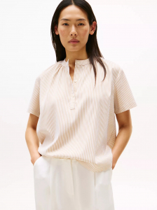 Short-Sleeve Stretch Pullover Top