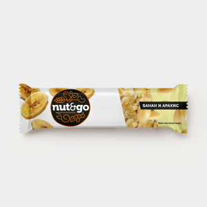 «Nut&Go», батончик «Банан и арахис», 42 г (упаковка 18 шт)