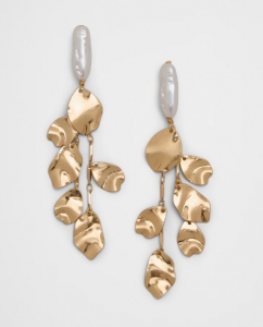 Pearl Metal Earrings