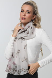 Палантин шифоновый с цветочным принтом