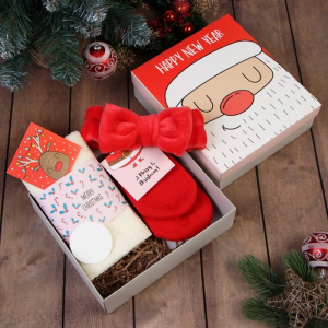 Набор подарочный новогодний «Этель» Happy new year полотенце 30?60 см и аксессуары (3 предмета)