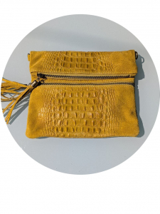 Итальянская сумка из натуральной кожи AB.Z · Pelle · 22-07 COCO amarillo РАСПРОДАЖА