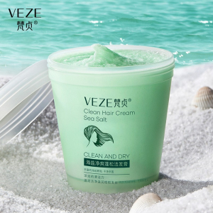 Соляной шампунь-скраб для волос из морской соли VEZE Clean Hair Cream Sea Salt, 250 гр.