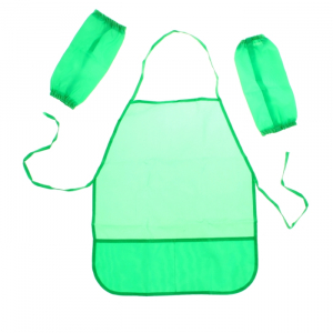 Фартук для труда + нарукавники Calligrata «Стандарт», 490?395/250?160 мм, размер S (рост 116-146), зелёный