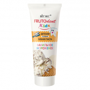 Зубная паста для детей FRUTOdent Kids от зубного налета  глицерофосфат кальция, d-пантенол BITЭКС