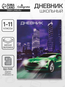 Дневник школьный для 1-11 классов, «Авто», мягкая обложка, 40 листов