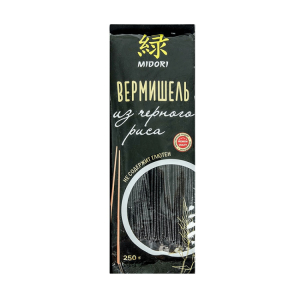 Вермишель из черного риса Мидори, 250 гр