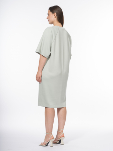 Платье из вискозного трикотажа с рукавом реглан