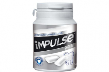 «Impulse ICE», жевательная резинка WHITE, 56 г (упаковка 6 шт)