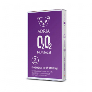 Мультифокальные линзы Adria O2O2, Multifocal, ежемесячные,  2 шт