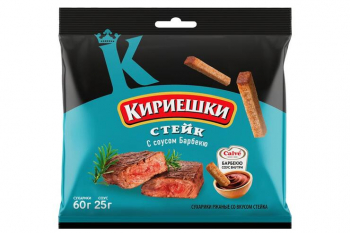 «Кириешки», сухарики со вкусом стейка и соусом барбекю «Calve», 85 г