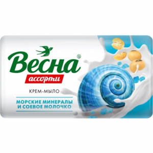 Весна мыло 90г Минерал.и соев.мол.