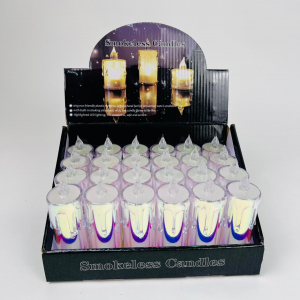 Новогодний декор - Ночник Свеча 12 см 24 шт (арт. JYB6908-32)