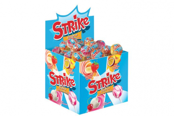 «Strike», карамель на палочке с молочно-фруктовым вкусом, 11,3 г (упаковка 50 шт)
