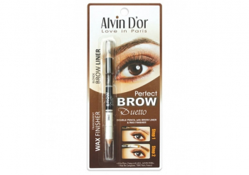 Карандаш для бровей двойной Brow Perfect Alvin D`or коричневый 04 Blonde форма, аккуратный, ухоженный вид