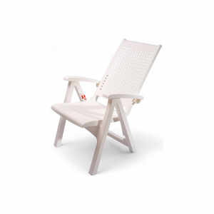 Кресло METAL белое пластиковое складное