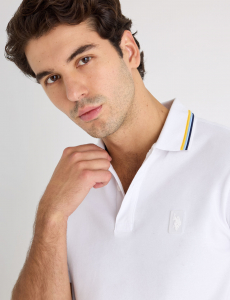 RAISED TIPPED SIGNATURE STRIPE POLO SHIRT