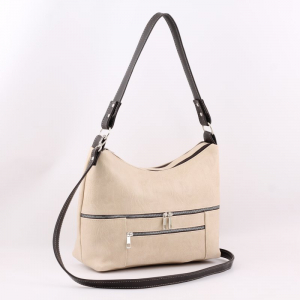 Сумка 1126 македония беж+шоколад АКЦИЯ