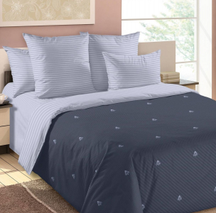 Наволочка Аристократ синий (компаньон) сатин